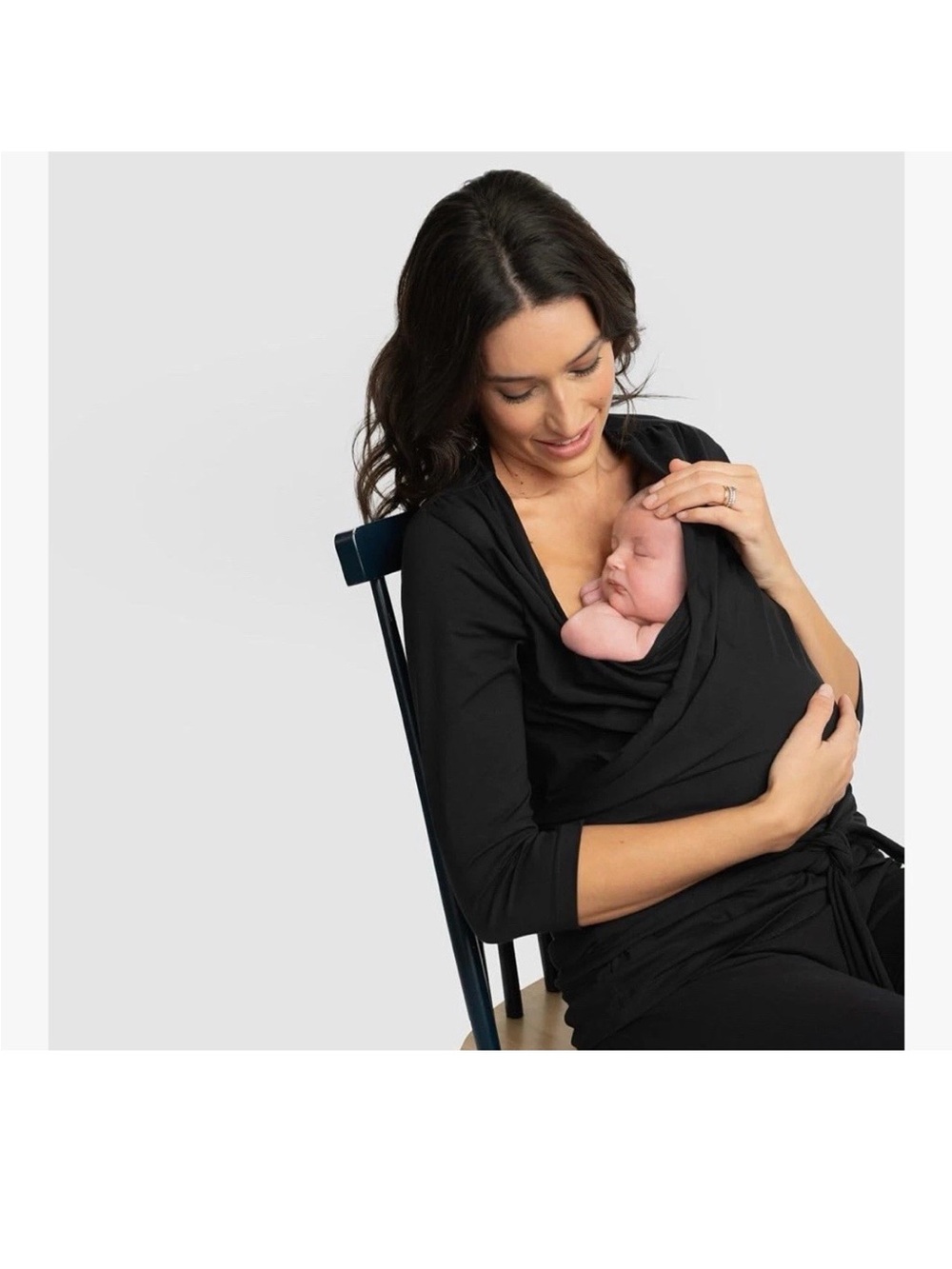 Seraphine Skin to Skin Baby Wear Wrap Top Nursing Friendly Maternity Top SZ L